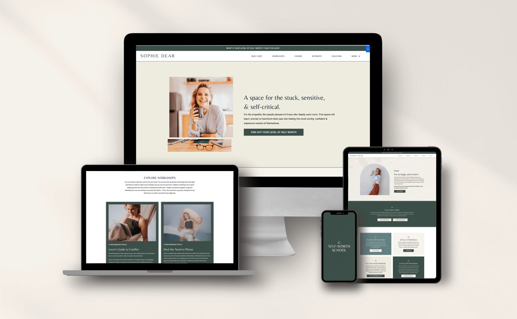 coaching website design minimal